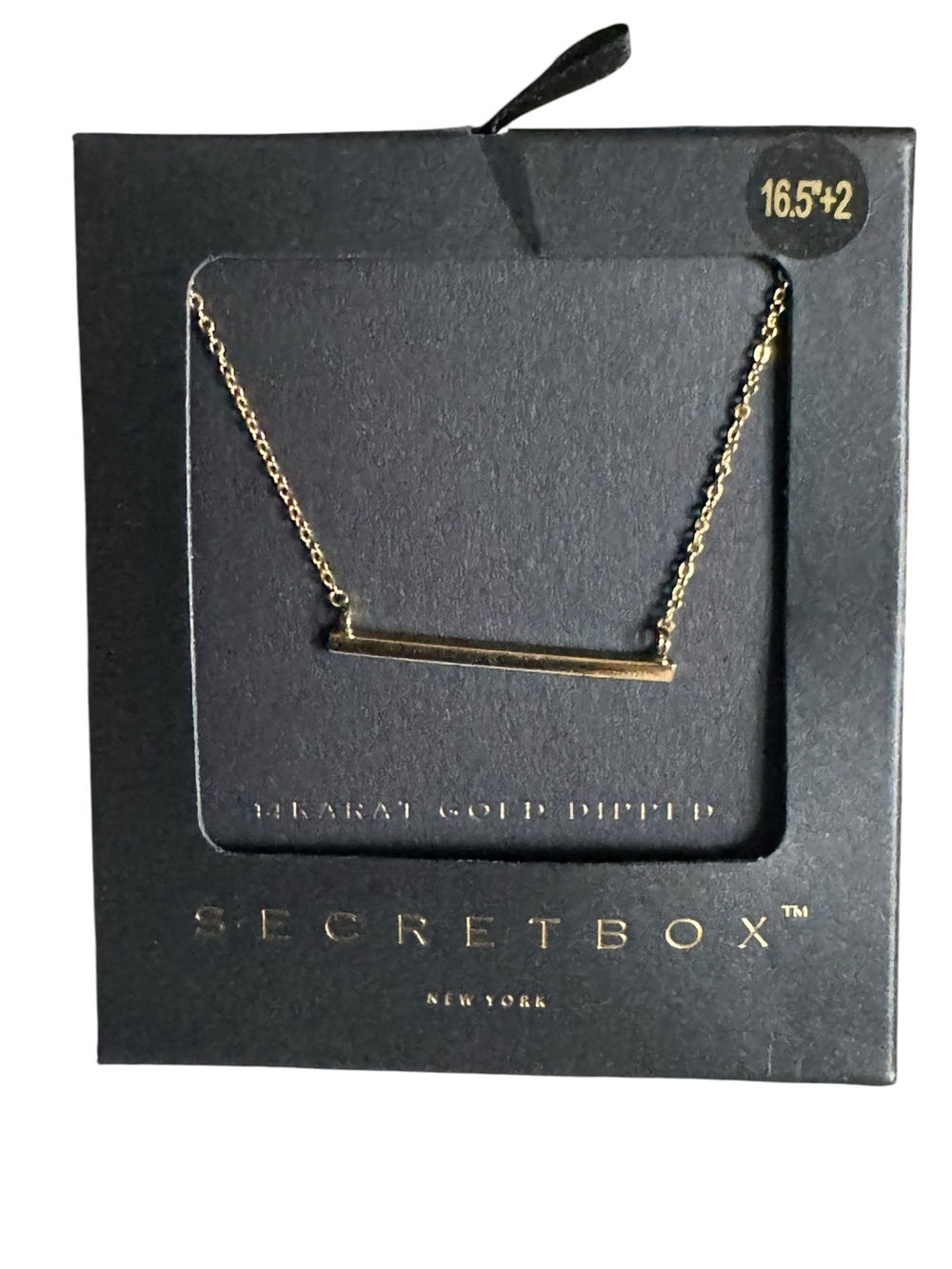 Secretbox New York Gold Bar Necklace - NEW